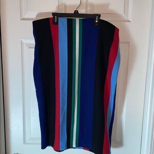 Eloquii Multicolor Striped Pencil Skirt Size 18